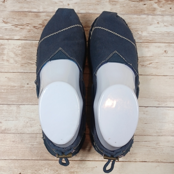 Bobs by Skechers Navy Blue Slip On Loafers Flats Women's Size 7 Arch Support - Picture 2 of 10